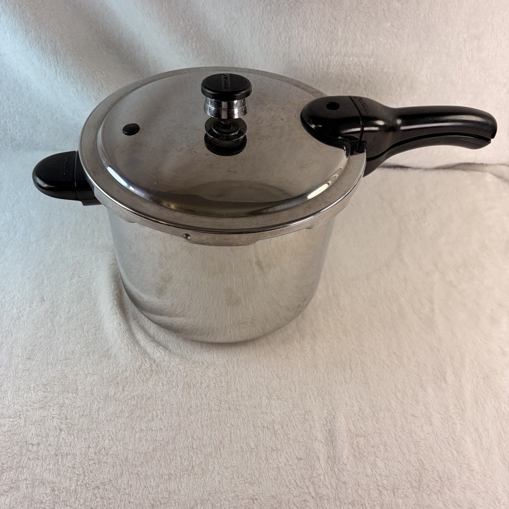 Presto Vintage 6-Quart Stainless Steel Pressure Cooker - Model 409A Stovetop 90s